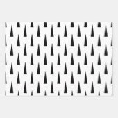 Moderne kerstsnowflakes bomen feestdag inpakpapier vel (Voorkant 3)