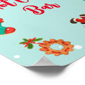 Moderne kerststaart met hete cacaobalk poster (Hoek)