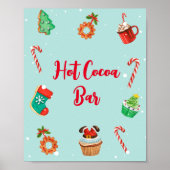 Moderne kerststaart met hete cacaobalk poster (Voorkant)