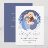 Moderne kerststal Kaarten niet-foto (Voorkant / Achterkant)