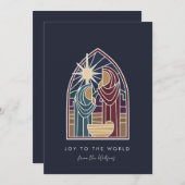 Moderne kerststal religieus Kerstmis  Feestdagenkaart (Voorkant / Achterkant)