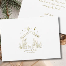 Moderne Kerststal vrede liefde godsdienstig 