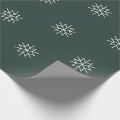 Moderne kerstster voor groene en witte feestdagen cadeaupapier (Hoek)