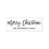 Moderne kerstster voor penseel script rubberstempel (Afrduk)