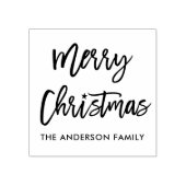 Moderne kerstster voor penseel script rubberstempel (Afrduk)