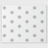 Moderne kerstster voor zwarte en witte feestdag cadeaupapier (Vlak)