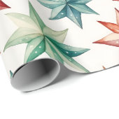 Moderne Kerststerornamenten Kerstmis Cadeaupapier (Rol Hoek)