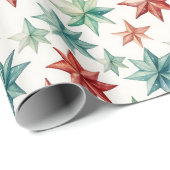 Moderne Kerststerornamenten Kerstmis Cadeaupapier (Rol Hoek)