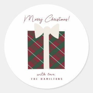 Moderne Kerststickers met een Cute Uitstraling Ronde Sticker