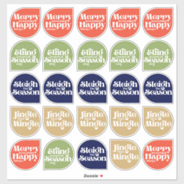 Moderne Kerststickerzegels Sticker
