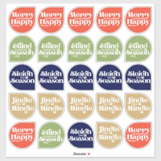 Moderne Kerststickerzegels Sticker