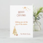 Moderne Kerststijl Minimalistisch  Feestdagenkaart (Staand voorkant)