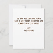 Moderne kerststijlvolle minimalistische Manuscript Notitiekaartje (Achterkant)