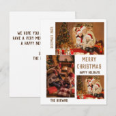 Moderne kerststijlvolle minimalistische Manuscript Notitiekaartje (Voorkant / Achterkant)