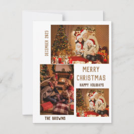 Moderne kerststijlvolle minimalistische Manuscript Notitiekaartje