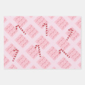 Moderne Kerststokpatroon Inpakpapier Vellen (Voorkant)
