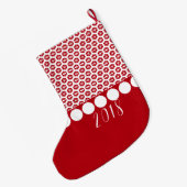 Moderne kerststouwen Retro Snowflakes Grote Kerstsok (Achterkant (Hangend))