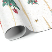 Moderne kerstsymbolen cadeaupapier (Rol Hoek)
