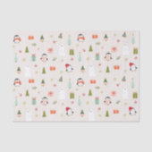 Moderne kerstsymbolen tissuepapier (Voorkant)