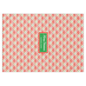 Moderne Kersttafelkleed Monogram Plaid Accent Tafelkleed (Voorkant (Horizontaal))