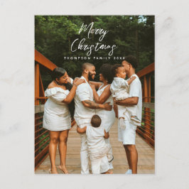 Moderne kersttijdserie foto's feestdagenkaart