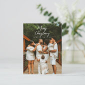 Moderne kersttijdserie foto's feestdagenkaart (Staand voorkant)