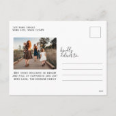 Moderne kersttijdserie volledige foto feestdagenkaart (Achterkant)