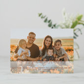 Moderne kersttijdserie volledige foto folie feestdagenkaart (Staand Voorkant)