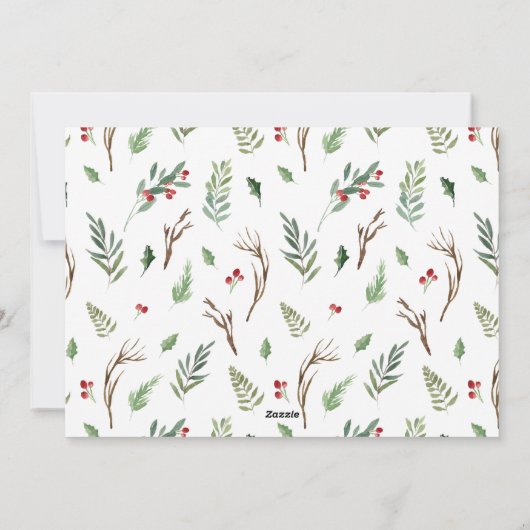 Moderne kersttong helemaal foto feestdagenkaart (Achterkant)