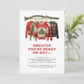 Moderne Kersttrui Kerstfeest Kaart (Staand voorkant)