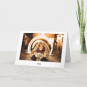 Moderne kersttypografie 5 Foto collage Feestdagen Kaart (Achterkant)