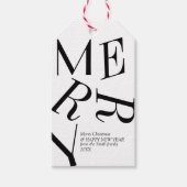 Moderne kersttypografie, aangepast cadeau Label Cadeaulabel (Voorkant)