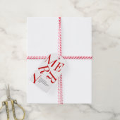 Moderne kersttypografie, aangepast cadeau Label Cadeaulabel (Met Touw)