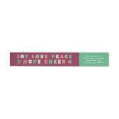 Moderne kersttypografie Joy Love Peace Hope (Individueel)