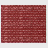 Moderne kersttypografie ontwerp cadeaupapier (Vlak)