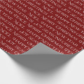 Moderne kersttypografie ontwerp cadeaupapier (Hoek)