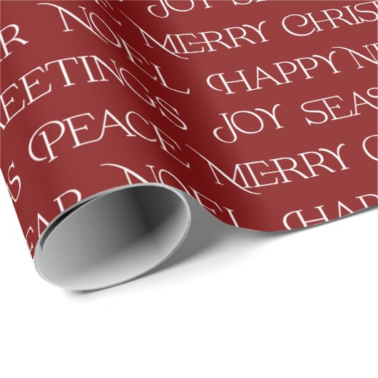 Moderne kersttypografie ontwerp cadeaupapier (Rol Hoek)