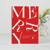 Moderne kersttypografie op maat (Staand voorkant)