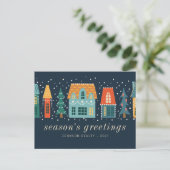 Moderne kerstvakantie briefkaart (Staand voorkant)