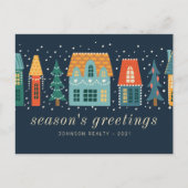 Moderne kerstvakantie briefkaart (Voorkant)