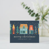 Moderne kerstvakantie briefkaart (Staand voorkant)