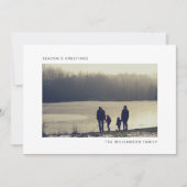 Moderne kerstvakantie fotokaart feestdagenkaart (Voorkant)