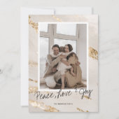 Moderne kerstvakantie groet gezinsfoto feestdagenkaart (Voorkant)