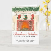 Moderne kerstvakantie met vakantie kaart (Gele Bloem)