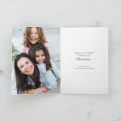 Moderne kerstvakantie (optionele foto) Kaart (Binnen)