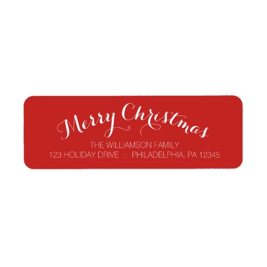 Moderne Kerstvakantie Retouradres Etiket (Voorkant)