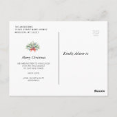 Moderne kerstvakantie verhuisaankondiging briefkaart (Achterkant)