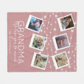 Moderne kerstverlichting foto collage fleece deken (Voorkant (Horizontaal))