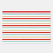 Moderne kerstverlichting Polka Dots & Stripes Inpakpapier Vel (Voorkant 3)