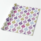Moderne kerstversiering cadeaupapier (Uitgerold)